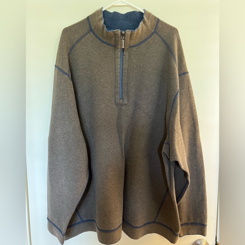 Tommy Bahama reversible 1/4 zip pullover, size XXL men’s.